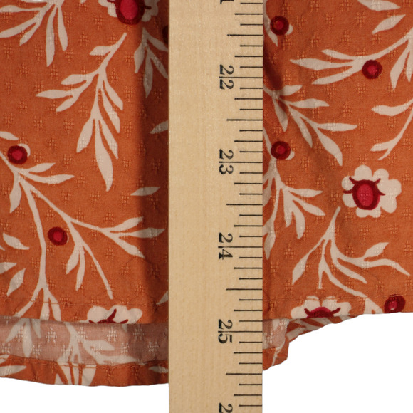 Isabel Maternity Blouse Womens Large Floral Textured Square Neck 3/4 Sleeve Top - Picture 10 of 12